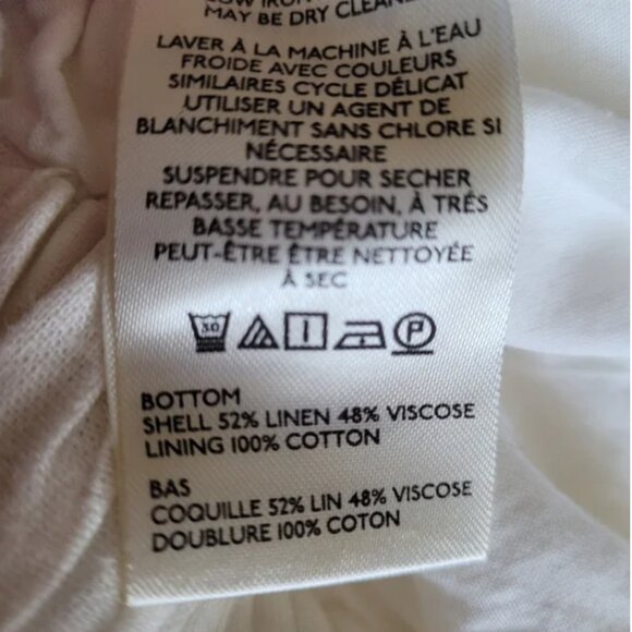 Free People NWT Ivory Embroidered Set Wide Leg Linen Blend Pants & Top - Picture 11 of 11